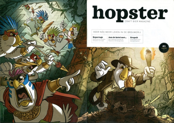 Hopster Craft Bier Magazine (omslag getekend door Gerben Valkema)